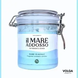 Detergente scrub Il Mare Addosso Mare Glaciale al sale marino – Volga Cosmetici